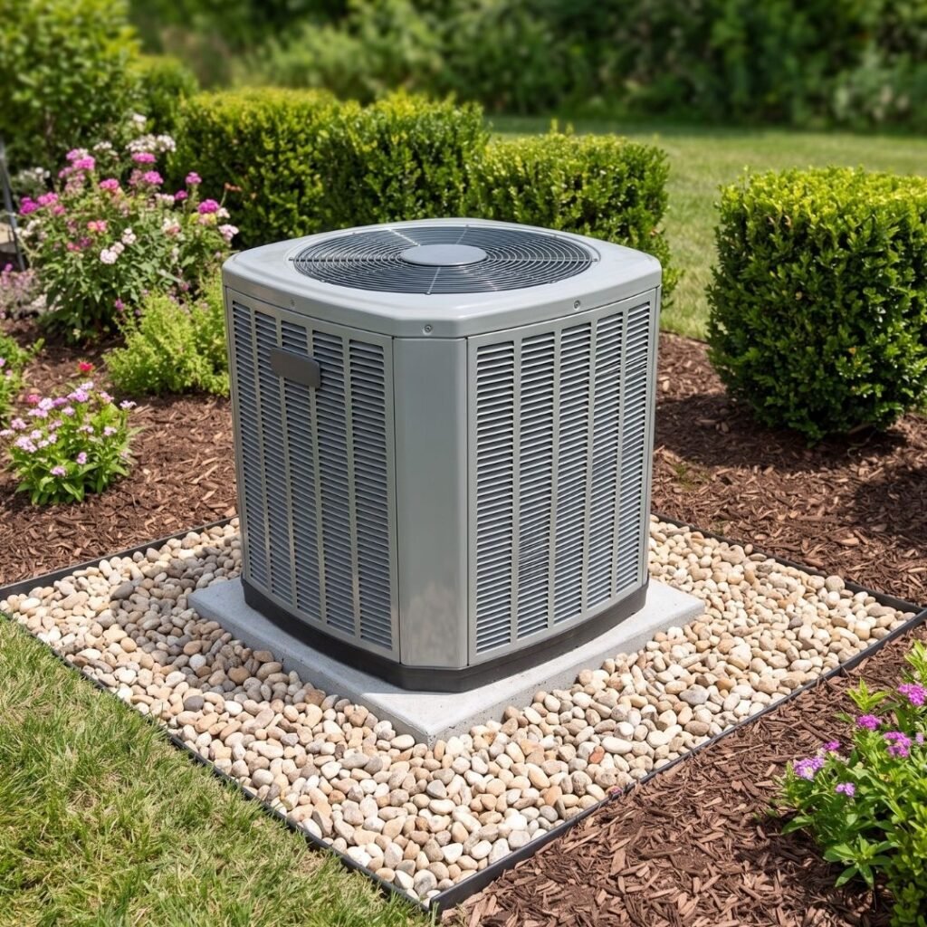 Clean air filter being installed into a residential HVAC system air intake.